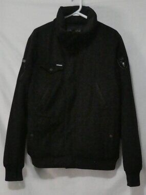 NOBIS  Stanford Men's Winter Down Bomber Jacket Black Size Medium